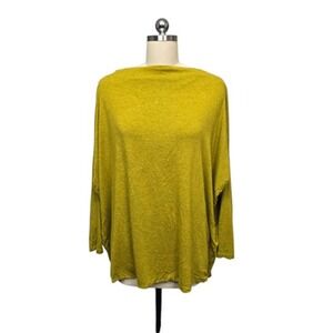 Bryn‎ Walker Pullover Womens Small Chartreuse Green Oversized Dolman Made USA